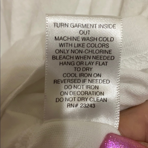 New York & Company White Tee Shirt with Sequins - Picture 5 of 6